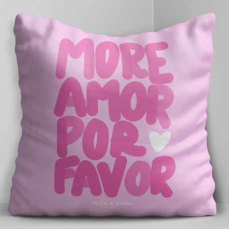 Poduszka na walentynki dla niej MORE AMOR POR FAVOR