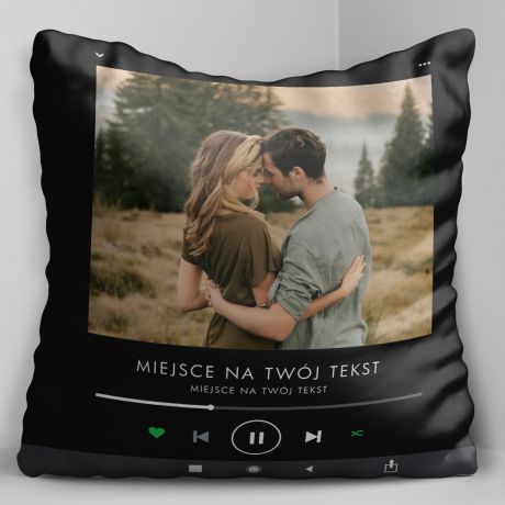 Poduszka personalizowana NASZA PIOSENKA prezent na walentynki dla ukochanej prezent na walentynki dla niej