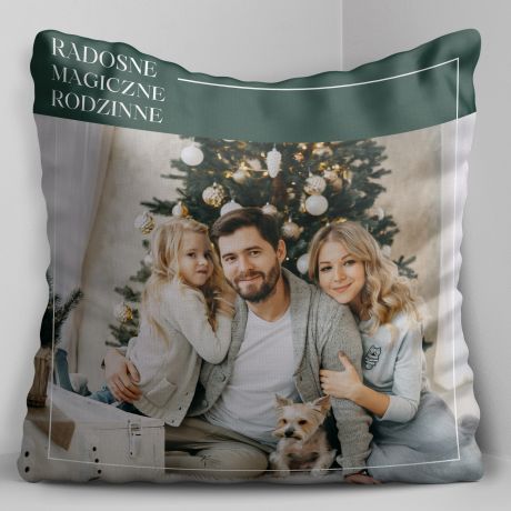 Poduszka ze zdjciem PREZENT WITECZNY dla rodziny poduszka witeczna prezent dla rodzicw na wita