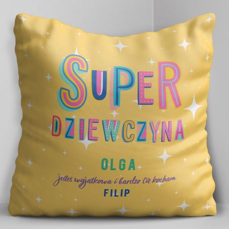 Personalizowana poduszka SUPERDZIEWCZYNA