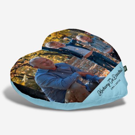 Poduszka w kszta�cie serca ze zdj�ciem PREZENT DLA DZIADKA od wnuk�w