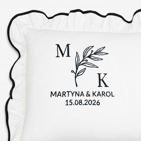 Personalizowana poduszka z falban� ORYGINALNY PREZENT �LUBNY poduszka na prezent prezent na �lub prezent dla pary