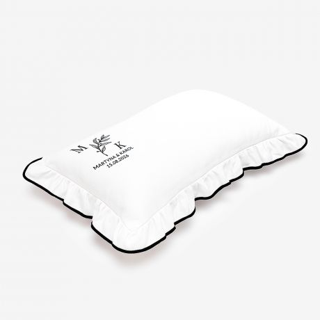 Personalizowana poduszka z falban� ORYGINALNY PREZENT �LUBNY poduszka na prezent prezent na �lub prezent dla pary