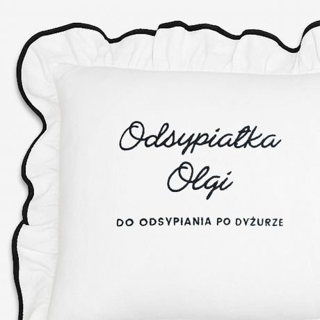 Poduszka z falbank� PREZENT DLA RATOWNIKA MEDYCZNEGO  poduszka haftowana poduszka personalizowana