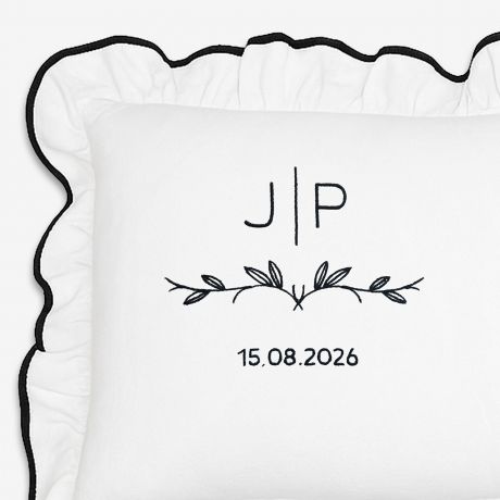 Poduszka z falbank� NA ROCZNIC� �LUBU DLA �ONY personalizowana poduszka prezent na rocznic� �lubu