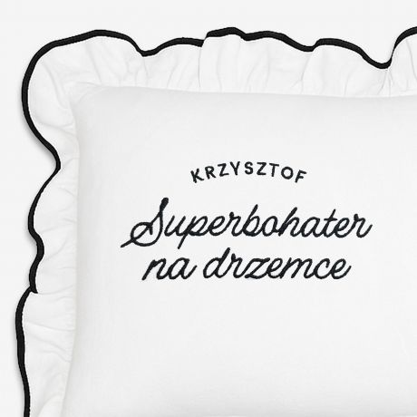 Poduszka z falbank� SUPERBOHATER prezent dla taty poduszka dla taty personaliozwana poduszka na prezent