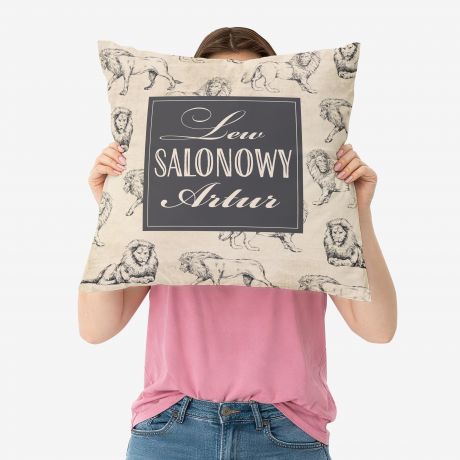 Poduszka z imieniem LEW SALONOWY