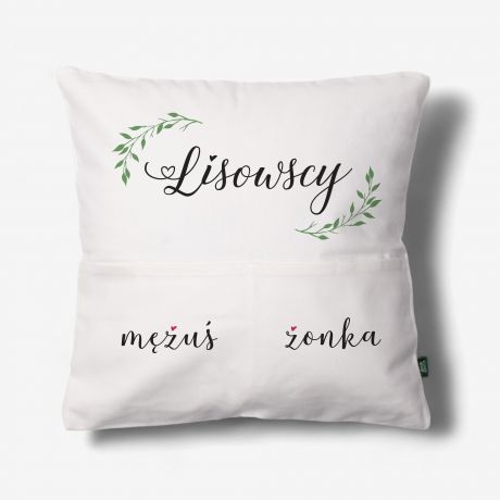 Poduszka z kieszeniami FAJNY PREZENT NA LUB