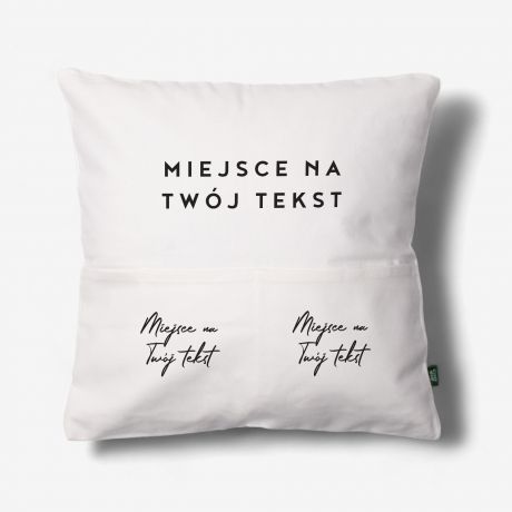 Poduszka z kieszeniami i wasnym nadrukiem TWJ TEKST