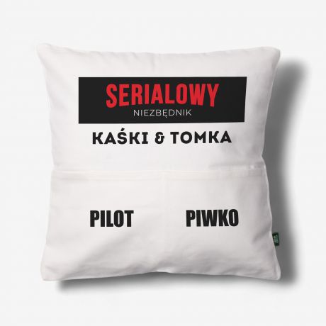 Poduszka z kieszeniami PREZENT DLA SERIALOMANIAKA