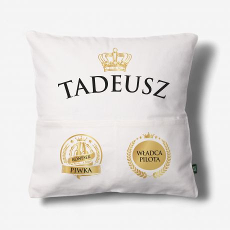 Poduszka z kieszeniami PREZENT DLA TATY