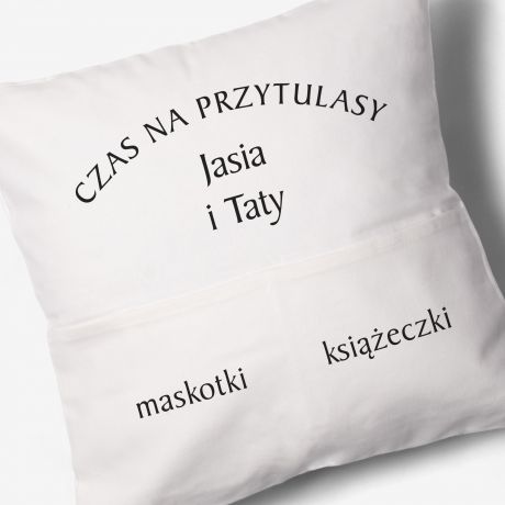 Poduszka z kieszeniami WSPLNY CZAS prezent dla ojca i syna
