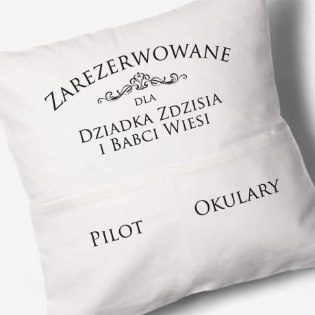 Poduszka z kieszeniami WSPLNY PREZENT DLA DZIADKW