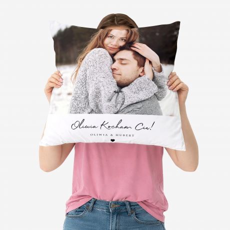 Poduszka ze zdj�ciem PREZENT DLA ZAKOCHANYCH poduszka na walentynki poduszka walentynkowa