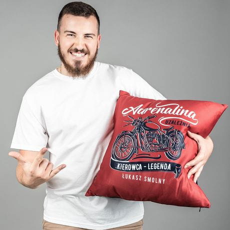 Poduszka z nadrukiem ADRENALINA prezent dla kumpla