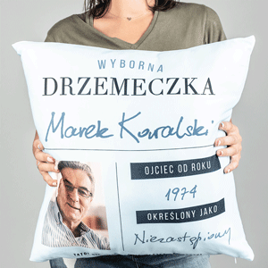 Poduszka POCZTWKA prezent na urodziny taty