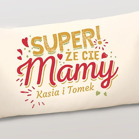 Poduszka z nadrukiem DLA SUPERMAMY prezent dla mamy na imieniny