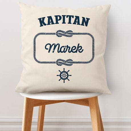 Poduszka z imieniem KAPITAN prezent dla żeglarza