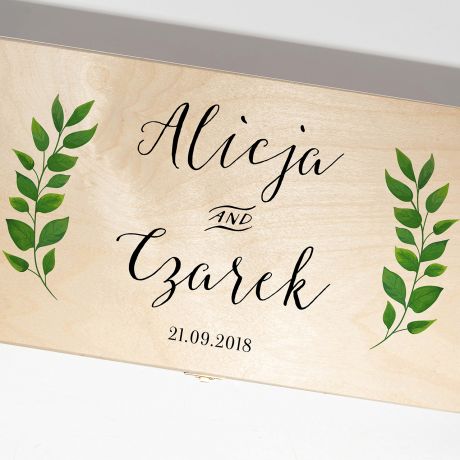 Podwjna personalizowana skrzynka na wino GAZKI prezent na rocznic lubu prezent na lub