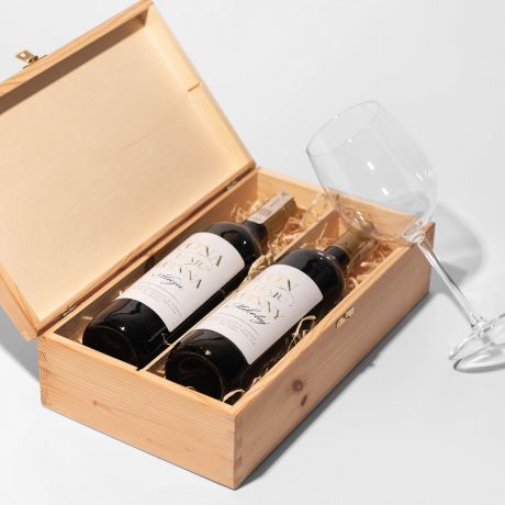 Podwjna skrzynka na wino PREZENT NA WITA