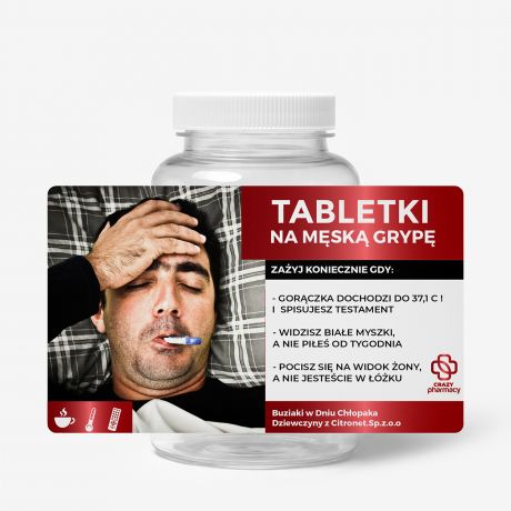 Pojemnik na cukierki z personalizowan� etykiet� DRAMAT FACETA prezent dla ch�opaka prezent na Dzie� Ch�opaka