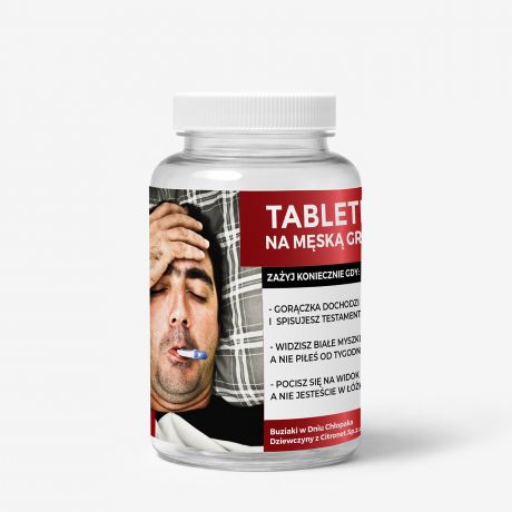 Pojemnik na cukierki z personalizowan� etykiet� DRAMAT FACETA prezent dla ch�opaka prezent na Dzie� Ch�opaka