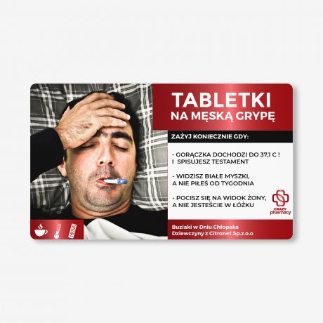 Pojemnik na cukierki z personalizowan� etykiet� DRAMAT FACETA prezent dla ch�opaka prezent na Dzie� Ch�opaka