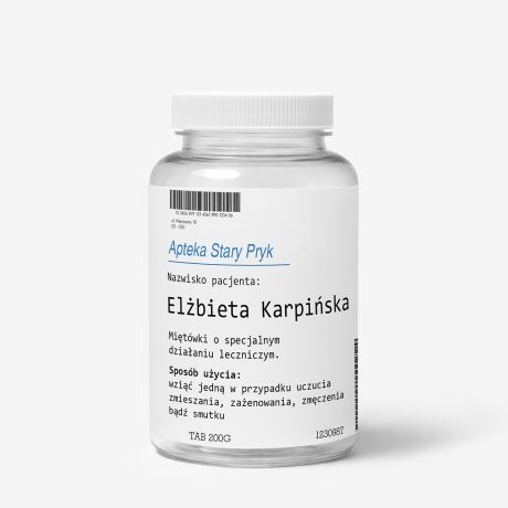 Zestaw cukierki mi�towe z etykiet� do naklejenia MISJA: U�MIECH �mieszny prezent na urodziny, fajny prezent na urodziny