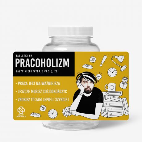 Zestaw cukierk�w mi�towych z etykiet� do personalizacji PREZENT DLA PRACOHOLIKA prezent dla pracownika