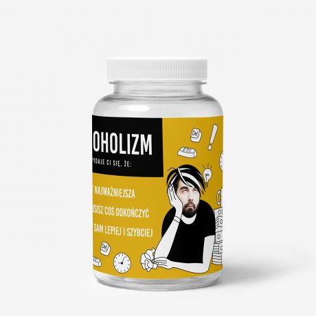 Zestaw cukierk�w mi�towych z etykiet� do personalizacji PREZENT DLA PRACOHOLIKA prezent dla pracownika