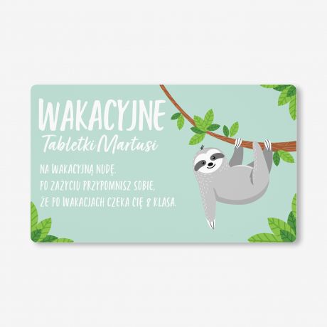Pojemnik na cukierki z personalizowan� etykiet� PREZENT NA KONIEC ROKU SZKOLNEGO  pojemnik na s�odycze