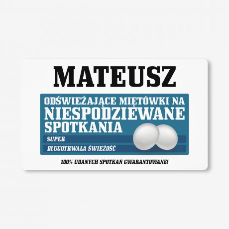 Pojemnik na cukierki z personalizowana etykiet� UPOMINEK DLA SINGLA prezent dla singla
