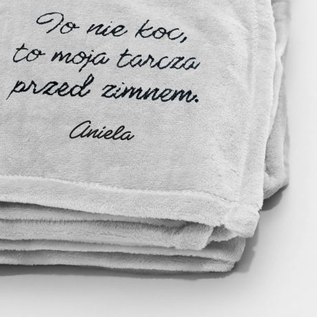 Polarowy koc dla zmarzlucha TARCZA ciep�y koc koc na prezent koc polarowy