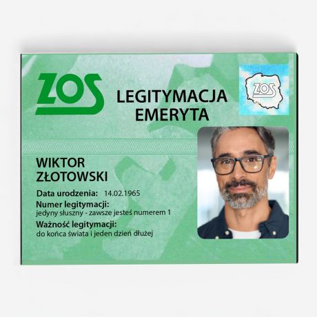 Pralinki LEGITYMACJA EMERYTA upominek dla emeryta prezent dla emeryta prezent na odejcie na emerytur