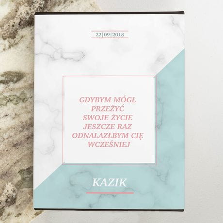 Personalizowane czekoladki belgijskie JESZCZE RAZ romantyczny prezent