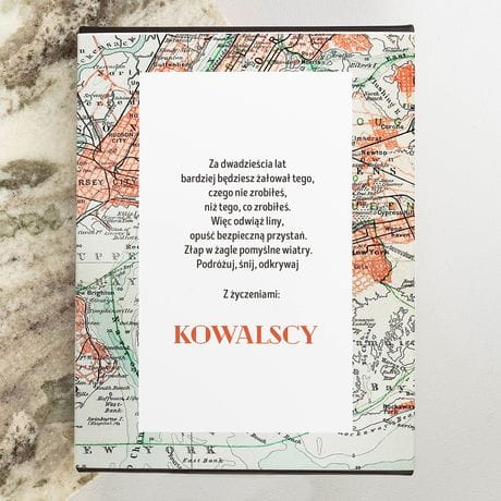 Czekoladki personalizowane MAPA prezent dla podrnika