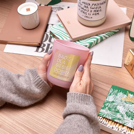 Prezent motywacyjny DLA PRZYJACIӣKI wieca w szkle personalizowany prezent dla przyjaciki