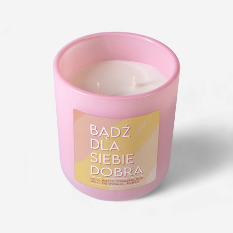 Prezent motywacyjny DLA PRZYJACIӣKI wieca w szkle personalizowany prezent dla przyjaciki