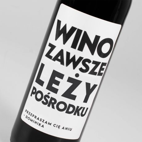 Prezent na przeprosiny dla przyjaciki WINO LEY PORODKU wino czerwone