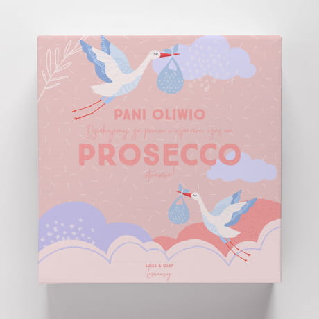 Prosecco z kieliszkami PODZIKOWANIE DLA POONEJ prezent dla poonej prezent dla pielgniarki