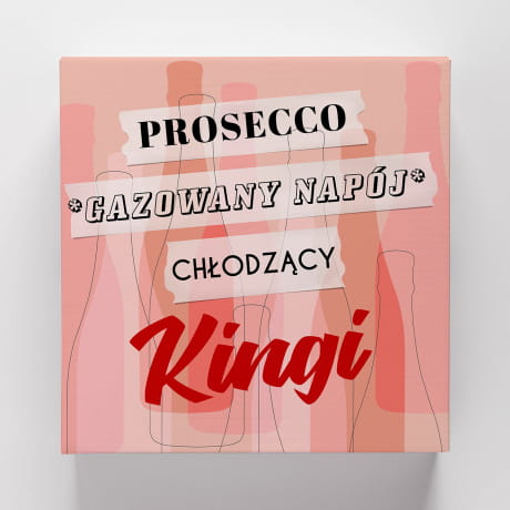 Prosecco z kieliszkami NAPJ CHODZCY prezent PRL