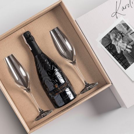 Prosecco z kieliszkami PREZENT NA 30 URODZINY DLA KOLEANKI