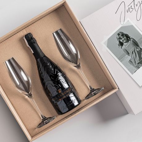 Prosecco z kieliszkami ZESTAW NA 50 URODZINY