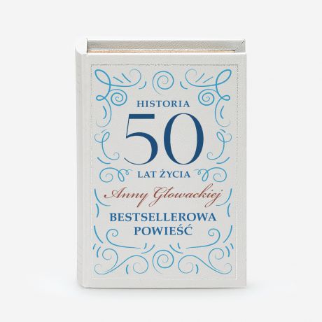 Pudeko ksika TABLE BOOK prezent na 50 dla kobiety prezent na 50 urodziny dla kobiety
