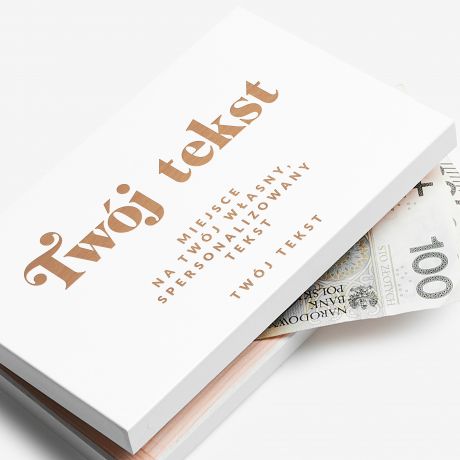 Personalizowane pude�ko na pieni�dze TW�J TEKST