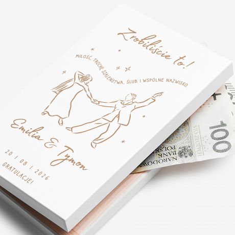 Pude�ko na pieni�dze �lubne ZROBILI�CIE TO! prezent �lubny prezent dla pary m�odej prezent na wesele