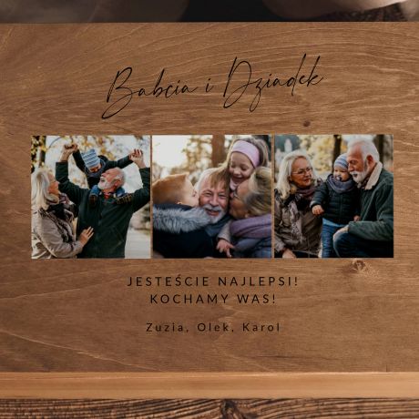 Pude�ko wspomnie� ze zdj�ciami PREZENT DLA BABCI I DZIADKA pude�ko na zdj�cia prezent na Dzie� Babci i Dziadka