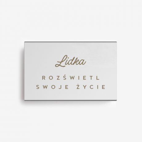 Pudeko zapaek z grawerem ROZWIETL SWOJE YCIE prezent dla znajomej personalizowane zapaki prezent dla kobiety