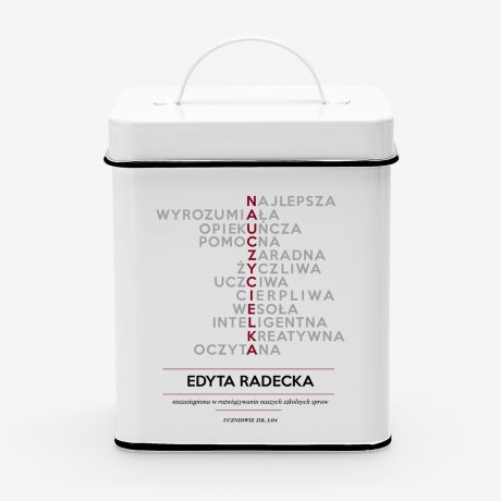 Puszka i kawa na PREZENT DLA NAUCZYCIELKI zestaw na Dzie Nauczyciela zestaw dla nauczycielki