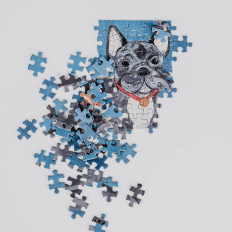 Puzzle dwustronne BULDOG FRANCUSKI prezent dla psiary 100 elementw